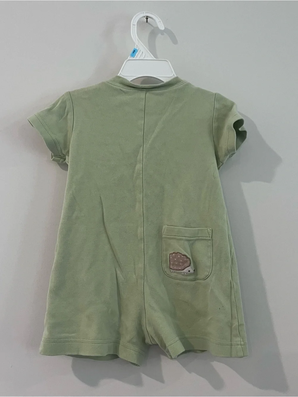 Vintage? Gymboree Light Green Hedgehog One-Piece short romper 12-18m